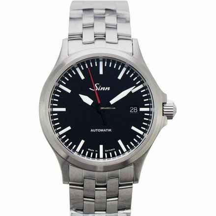  Sinn 556 556.0106-Solid-FLSS - Elegantly Sporty Automatic Black Dial Fine Link Men's Watch </h1> 