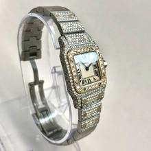 Thumbnail von Cartier Santos Galbée 24mm Quartz 2 Tone 4.08TCW Diamond Watch NEW Model </h1>
