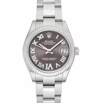  Rolex Datejust 31 278274-0027 - Datejust 31 Automatic Grey Dial Fluted Roman Oyster Ladies Watch </h1> 