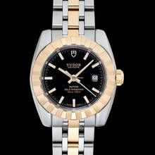 Thumbnail von Tudor Classic 22013-0003 - Tudor Classic Automatic Black Dial Stainless Steel Ladies Watch </h1>