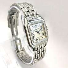 Thumbnail von Cartier Panthère Quartz Jumbo 29mm Steel 3.42TCW Diamond Watch </h1>