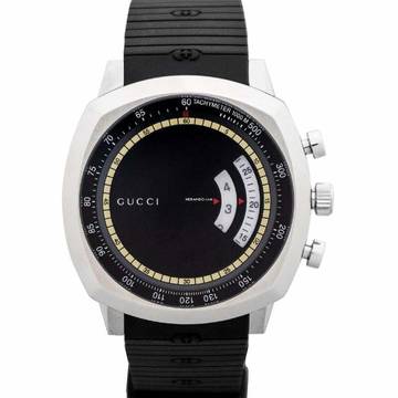  Gucci YA157301 - Grip Quartz Black Dial Black Rubber Strap Men's Watch </h1> 