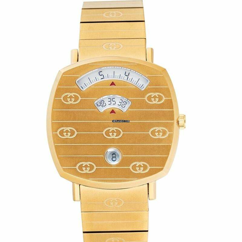 Gucci YA157403 - Grip 18kt Goldtone Stainless Steel Watch 35mm </h1>