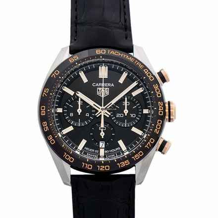  TAG Heuer Carrera CBN2A5A.FC6481 - Carrera Chronograph Automatic Black Dial Men's Watch </h1> 