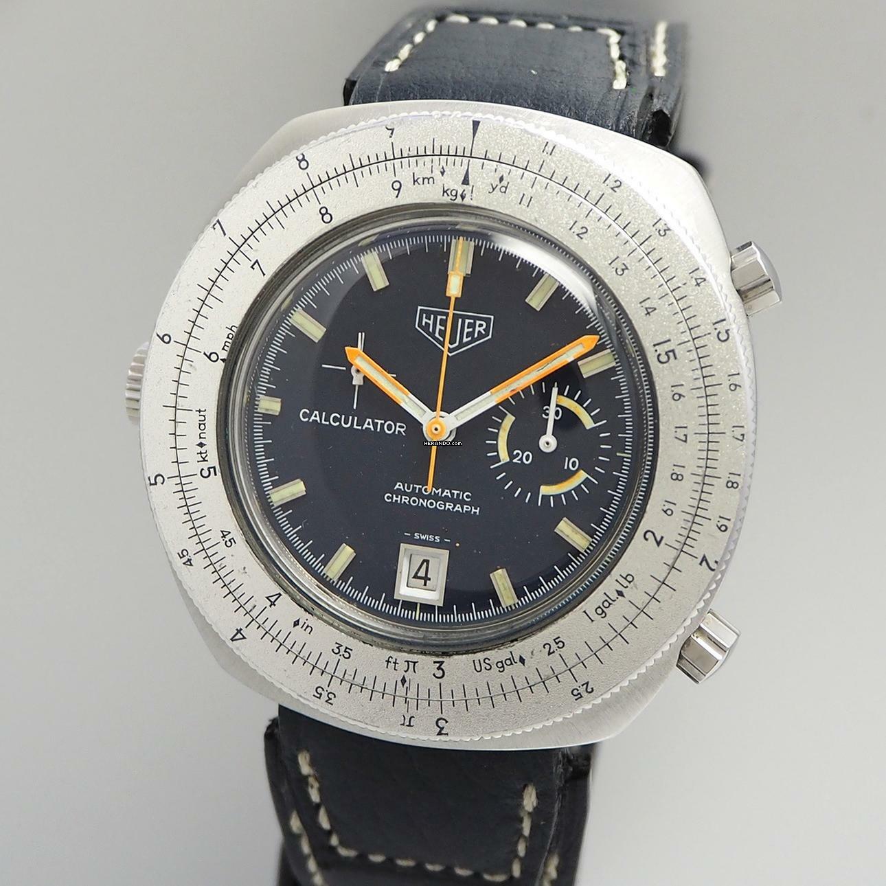 Heuer Calculator Chronograph Buren Cal.15 150.633 </h1>