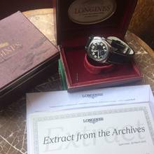 Thumbnail von Longines 3582 Majetek Big Turtle Handaufzug vom 27.12.1948 mit orig. Stammbuchauszug