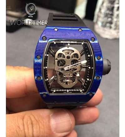 Richard Mille [2018 LIKE NEW] RM 52-01 Skull Blue Quartz TPT Tourbillon