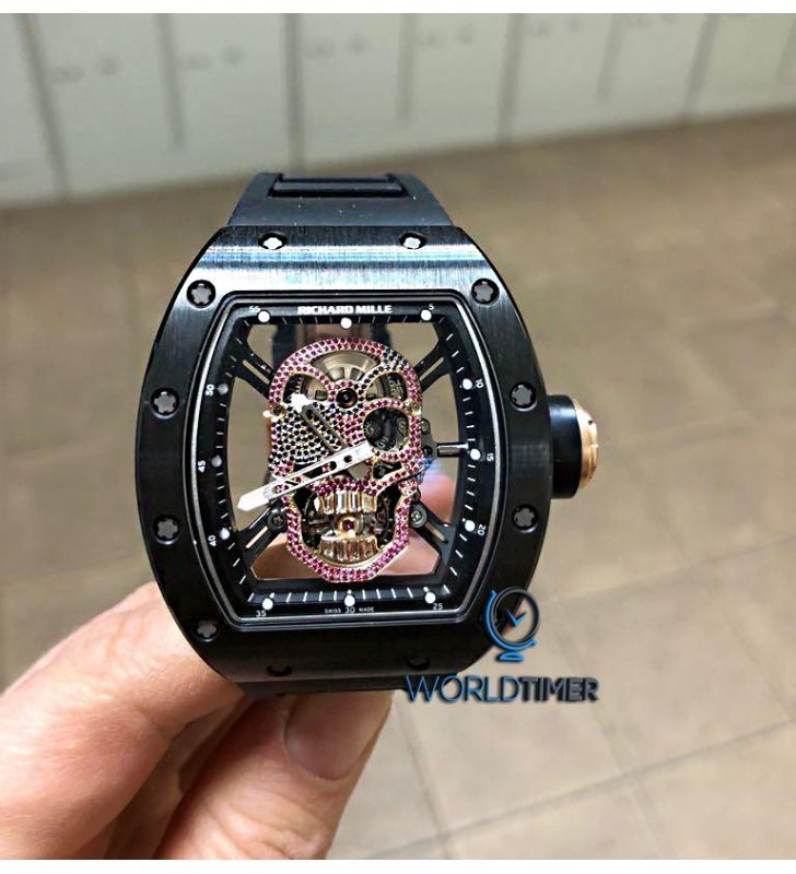 Richard Mille [2014 NEW][UNIQUE] RM 52-01 Diamond Dial Skull Tourbillon