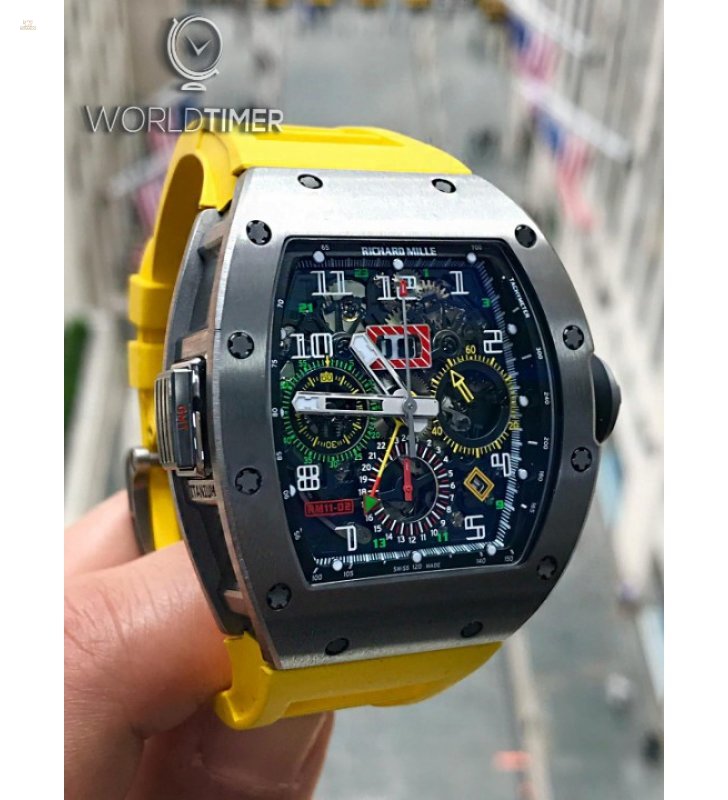 Richard Mille [2016 LIKE NEW] RM 11-02 Titanium GMT Flyback Chronograph Dual Time Zone