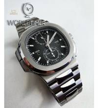 Thumbnail von Patek Philippe [2019 NEW] Nautilus Travel Time Steel Chronograph 5990/1A
