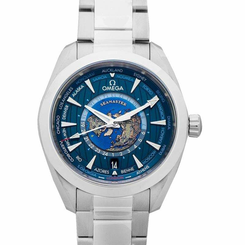 Omega Seamaster Aqua Terra Worldtimer 220.10.43.22.03.001 - Seamaster Aqua Terra Automatic Blue Dial Men's Watch </h1>