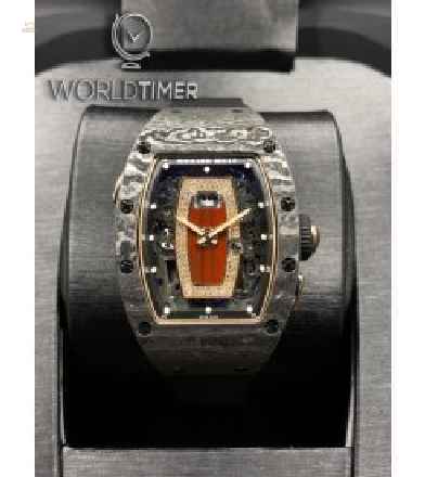 RICHARD MILLE [NEW] RM 037 NTPT Rose Gold Med Set Pave Diamonds Ladies