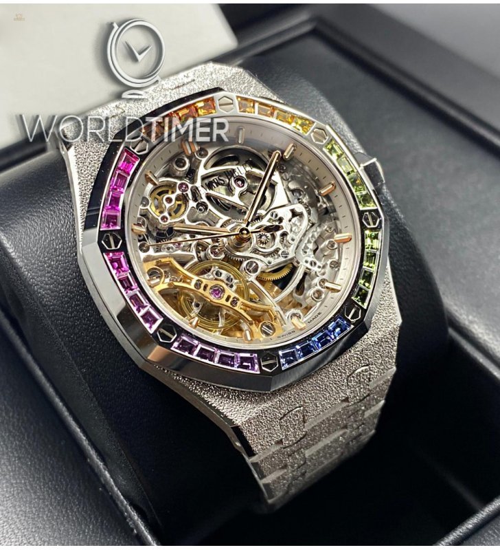 Audemars Piguet [NEW] Frosted Gold “Snow Rainbow” Double Balance Wheel Openworked 15468BC