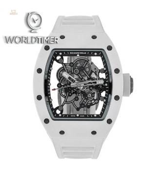 Richard Mille [NEW] RM 055 Bubba Watson White Manual Winding Ceramic Watch