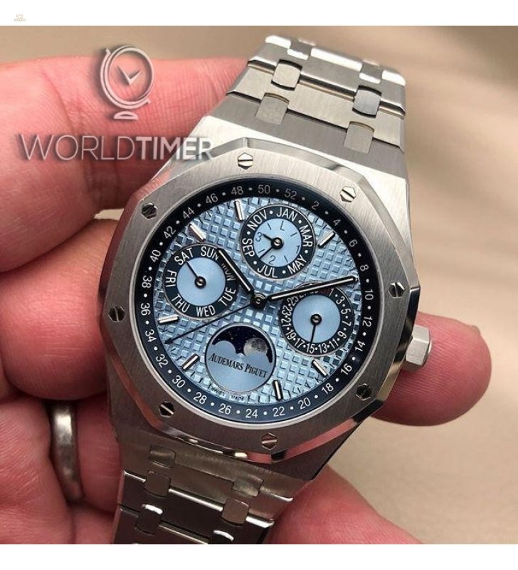 Audemars Piguet [NEW][LIMITED 50 PIECE] Royal Oak Perpetual Calendar Ice Blue Platinum 26574PT.OO.1220PT.01