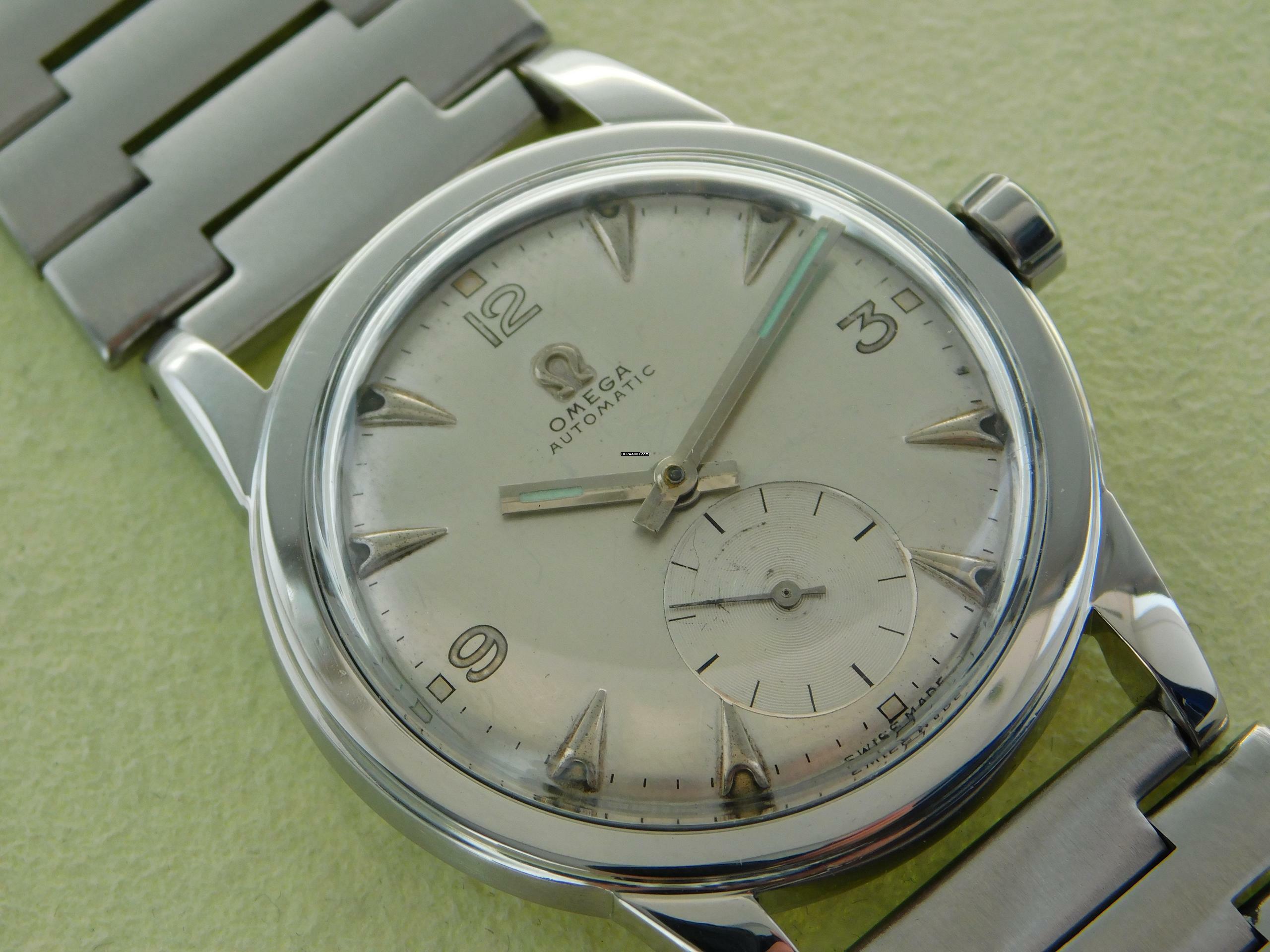 Omega Bumper Herrenuhr Edelstahl Bumper Automatik 34,5 mm Cal 342 </h1>