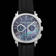 Thumbnail von Chaumet Dandy W11190-30C - Dandy Chronograph 18k White Gold Leather Watch 40mm </h1>