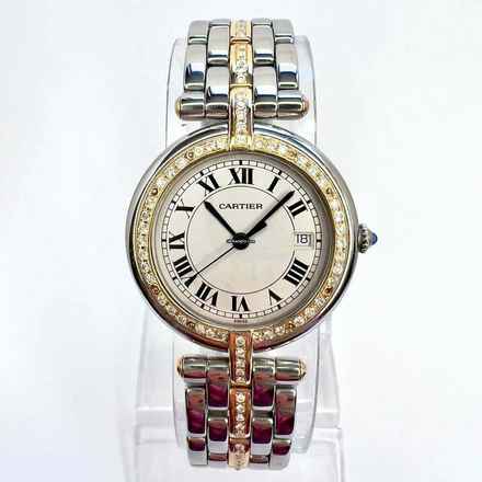  Cartier Panthère VENDOME 30mm Quartz 2 Tone 0.85TCW Diamond Watch </h1> 