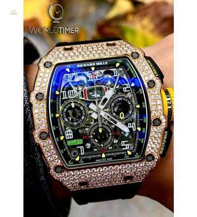 Richard Mille [NEW] RM 11-03 Rose Gold Med Set Diamonds Watch