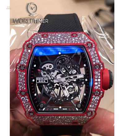 Richard Mille [2019 MINT] RM 35-02 Red Quartz-TPT Diamonds Watch