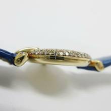 Thumbnail von Cartier COLISÉE 18K Yellow Gold Watch Diamond Bezel Blue Band </h1>