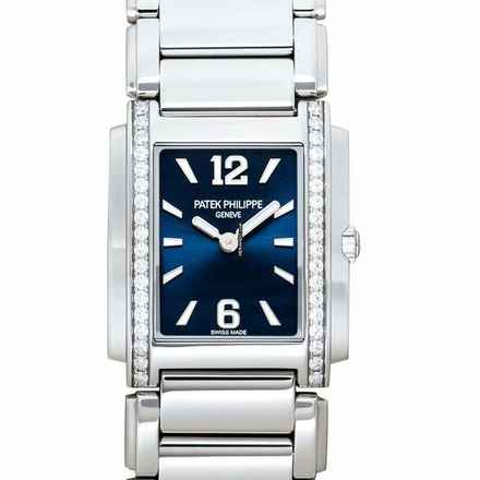  Patek Philippe Twenty~4 4910/1200A-001 - Twenty~4 Diamond Blue Sunburst Dial Ladies Watch </h1> 