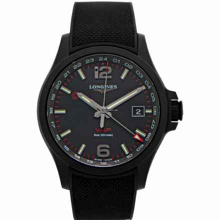  Longines Conquest L37282569 - Conquest Quartz Black Dial Black PVD Men's Watch </h1> 