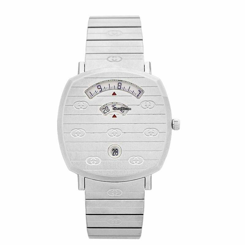 Gucci YA157410 - Grip Quartz White Dial Stainless Steel Ladies Watch </h1>