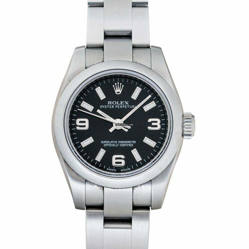 Rolex Oyster Perpetual 26 176200 - Lady Oyster Perpetual Black/Steel Ø26 mm </h1>