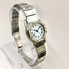 Thumbnail von Cartier Santos OCTAGON Automatic 25mm Steel 0.4TCW DIAMOND Watch </h1>