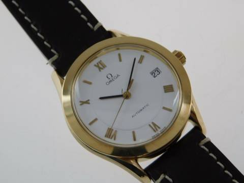  Omega Speedmaster massiv 18 Karat Gelbgold Automatik 35 mm Cal 1110 im Full Set </h1> 