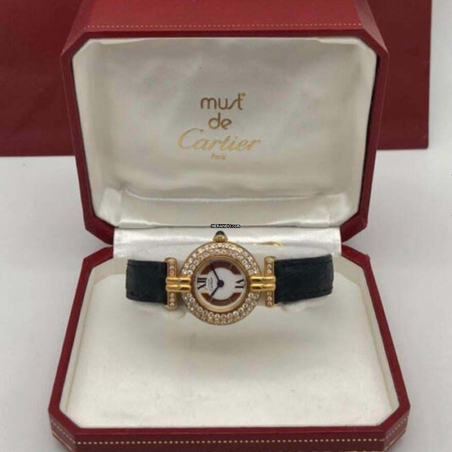 Cartier VERMEIL COLISÈE GP Argent Watch 0.90TCW DIAMONDS  </h1>