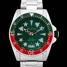 Thumbnail von Gucci Dive YA136222 - Dive Quartz Green Dial Stainless Steel Men's Watch </h1>