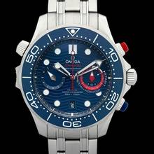 Thumbnail von Omega Seamaster 210.30.44.51.03.002 - Seamaster Automatic Blue Dial Stainless Steel Men's Watch </h1>