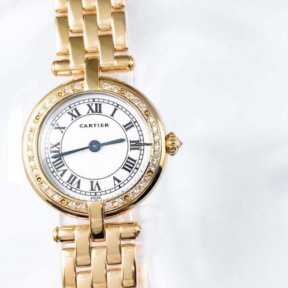 Cartier Panthère VENDOME 24mm 18K Yellow Gold 0.34TCW Diamond Watch </h1>
