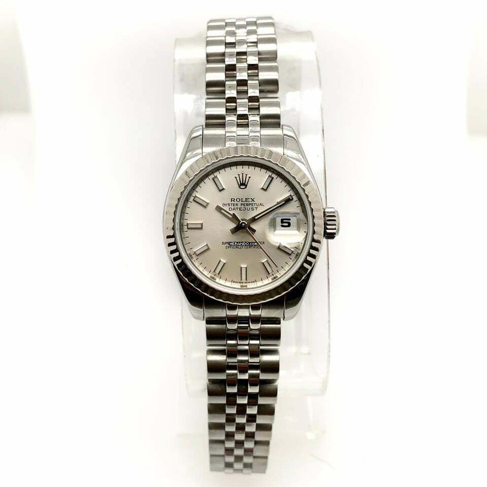 Rolex Datejust 28mm 18K WG & Steel Watch Silver Dial </h1>