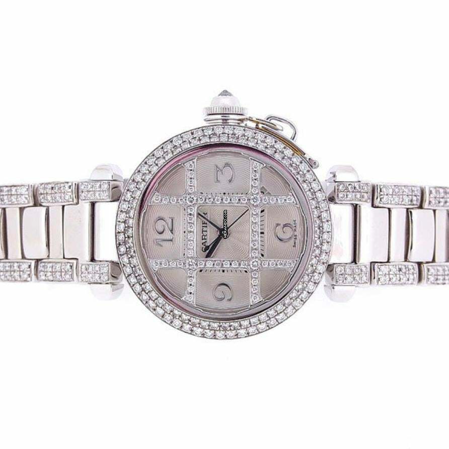 Cartier Pasha 38mm Automatic Steel 7.3TCW DIAMOND Watch </h1>