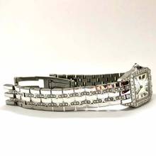 Thumbnail von Cartier Santos Demoiselle 20mm Steel 2.25TCW Diamond Watch </h1>