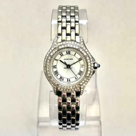  Cartier COUGER 27mm Steel ~0.62TCW Diamond Watch </h1> 