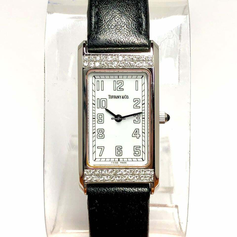 Tiffany Quartz 20mm Steel O.39TCW DIAMOND Watch </h1>