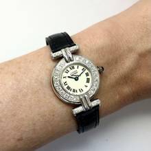 Thumbnail von Cartier VERMEIL COLISÈE 925 Silver 0.87TCW Diamond Watch Cartier Band </h1>