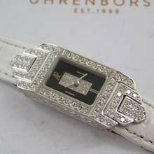 Thumbnail von Audemars Piguet 18 Karat Weißgold Charleston Damenuhr mit original Diamantbesatz und Onyx Blatt Rarität </h1>