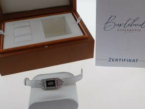 Thumbnail von Audemars Piguet 18 Karat Weißgold Charleston Damenuhr mit original Diamantbesatz und Onyx Blatt Rarität </h1>