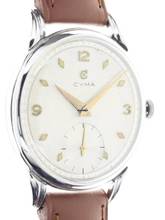Thumbnail von Cyma Gents oversized Wristwatch with stepped Lugs </h1>