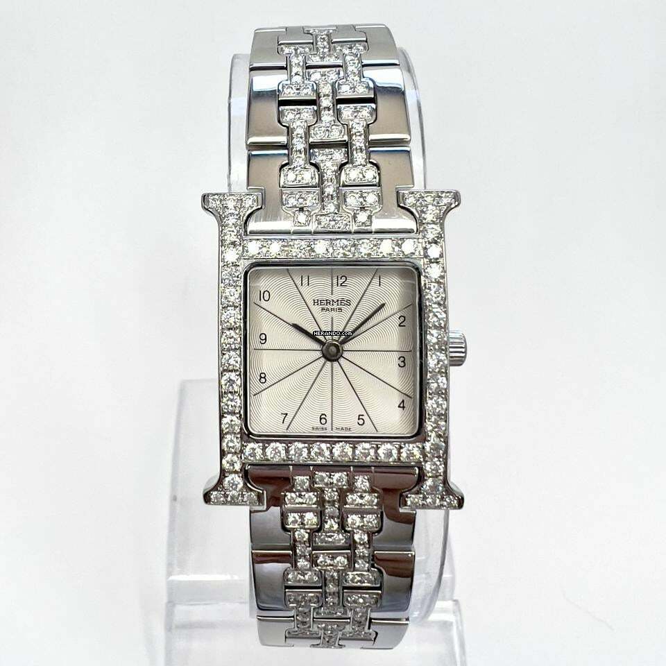 Hermès Heure H Steel ~1.83TCW DIAMOND Watch </h1>