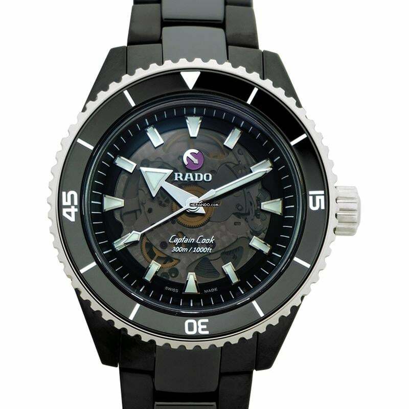 Rado HyperChrome Captain Cook R32127152 - Captain Cook Automatic Black Dial Ceramic Men's Watch </h1>