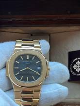 Thumbnail von Patek Philippe Nautilus 3700/1 Nautilus Jumbo Gelbgold Tritium Zifferblatt Box + Stammbuchauszug