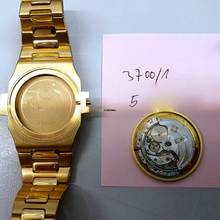 Thumbnail von Patek Philippe Nautilus 3700/1 Nautilus Jumbo Gelbgold Tritium Zifferblatt Box + Stammbuchauszug