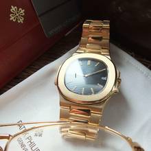 Thumbnail von Patek Philippe Nautilus 3700/1 Nautilus Jumbo Gelbgold Tritium Zifferblatt Box + Stammbuchauszug