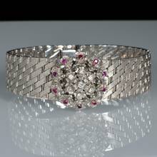 Thumbnail von SARCAR GENEVE Lady Jewel watch white gold 18KT with real rubies and diamond's Full Set </h1>